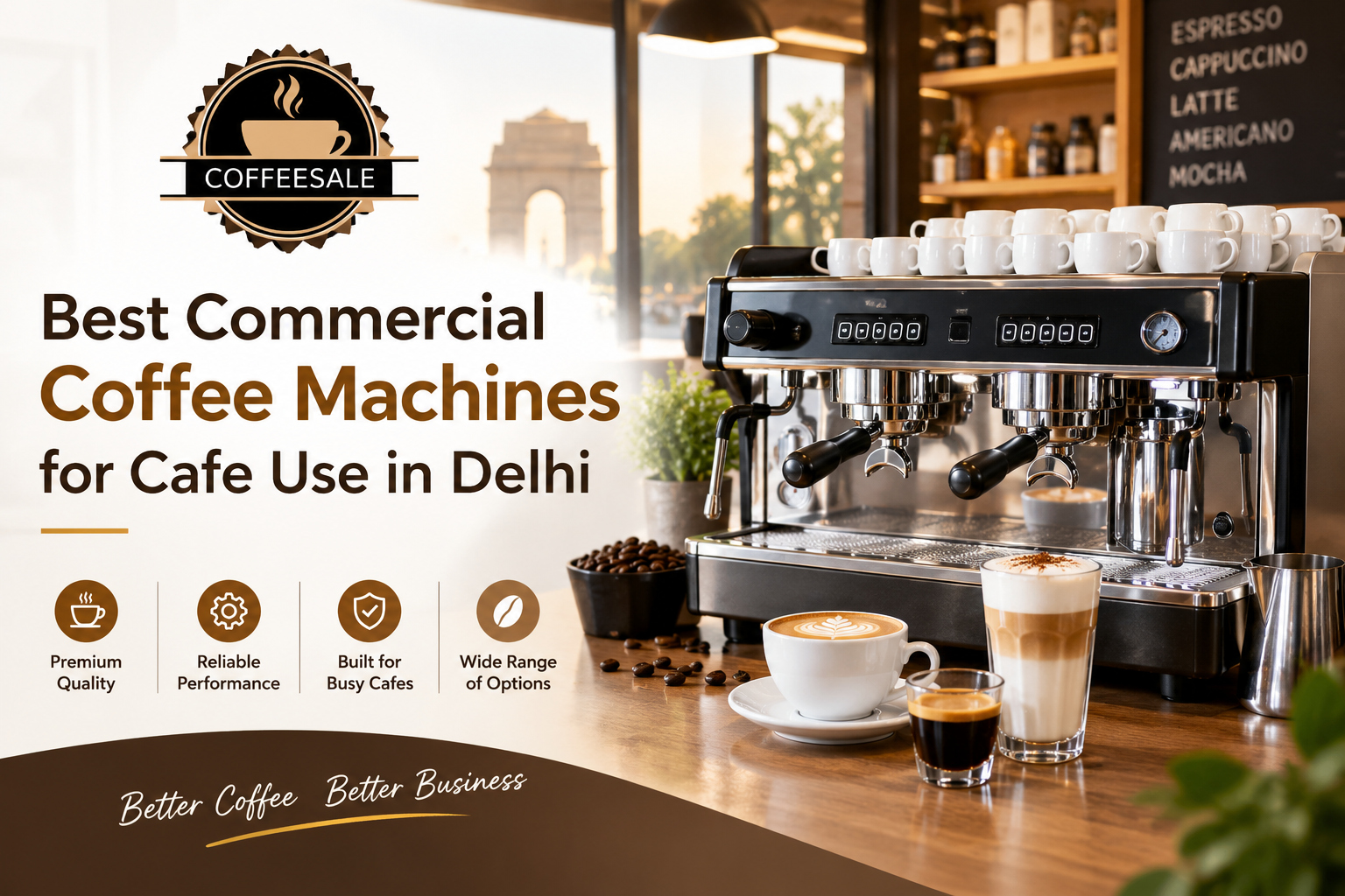 Best Commercial Coffee Machines for Cafe Use in Delhi